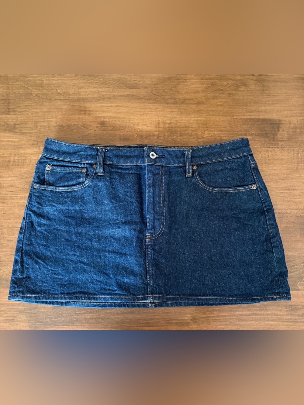 Abercrombie & Fitch Dark Denim Mini Skirt